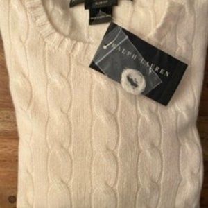 Ralph Lauren 100% Cashmere Sweater Cable-knit L